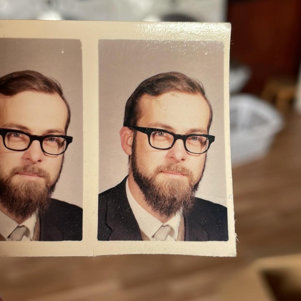 A young Peter Osted is seen in a strip of photos kept by the family
