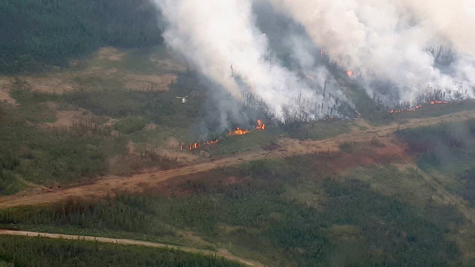 A stretch of controlled burn outside Sambaa K'e. Photo: GNWT
