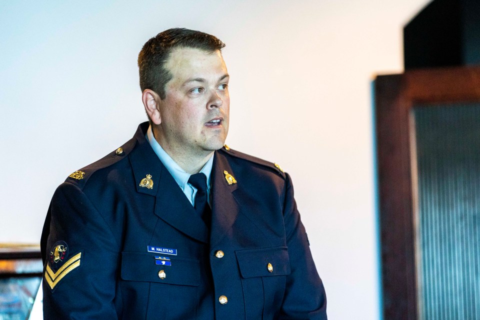 Cpl Matt Halstead, an RCMP media relations officer, is seen in June 2023. Ollie Williams/Cabin Radio