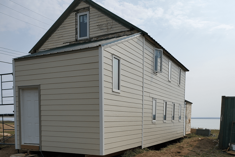 After falling into disrepair, Father's House in Paulatuk will reopen this month. Photo supplied by Stef Michniewski