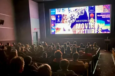 A Western Arctic Moving Pictures screening at Yellowknife's Capitol Theatre is shown in a photo published by Wamp in April 2023.