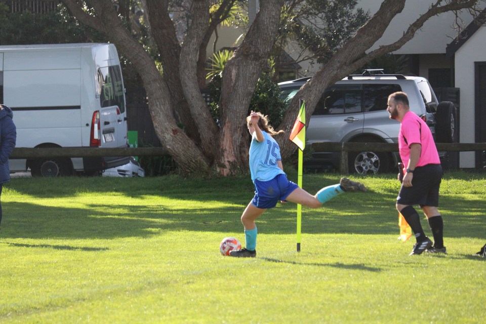 Gillian Furniss playing for Seatoun AFC in New Zealand. Photo: Submitted