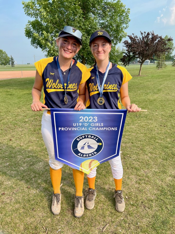 The D division banner is the first provincial title for a Yellowknife women's softball team. Photo supplied by Stacey Lymer