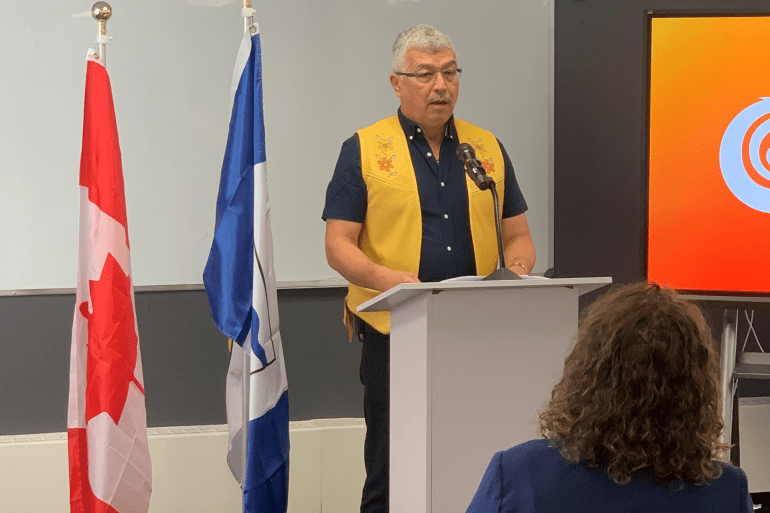 Michael McLeod announces funding for four seniors' projects in Yellowknife. Photo: Office of Michael McLeod