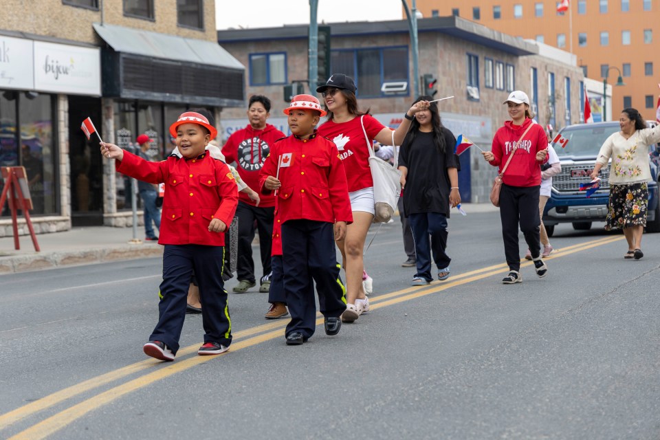 Filipino representatives in the parade.