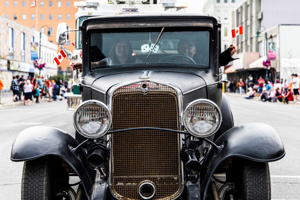 The parade included a range of unusual and vintage vehicles.