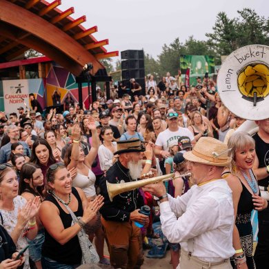 A scene from Folk on the Rocks 2023. Sarah Pruys/Cabin Radio