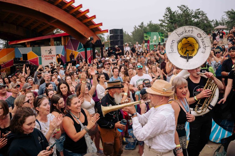 A scene from Folk on the Rocks 2023. Sarah Pruys/Cabin Radio