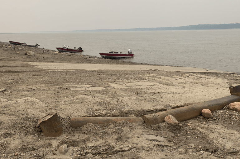 Fort Simpson's boat launch on July 10, 2023. Photo: Sean Whelly