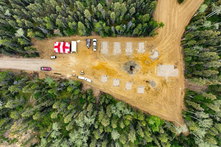 An aerial view of the site that will become a tourism centre for LKFN