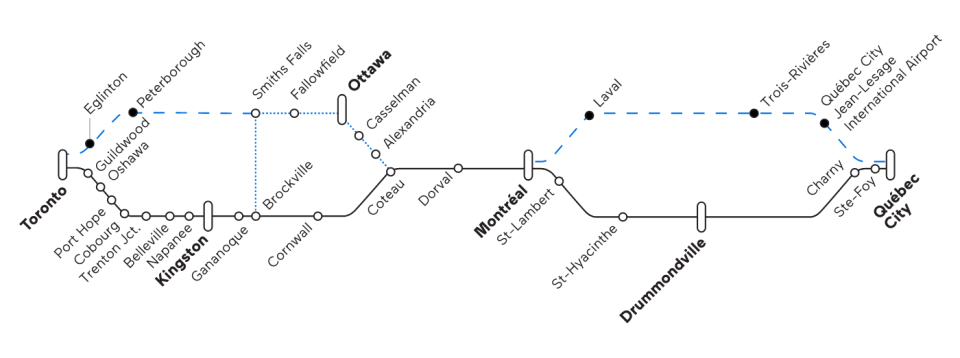 A proposed route map published by Via HFR.