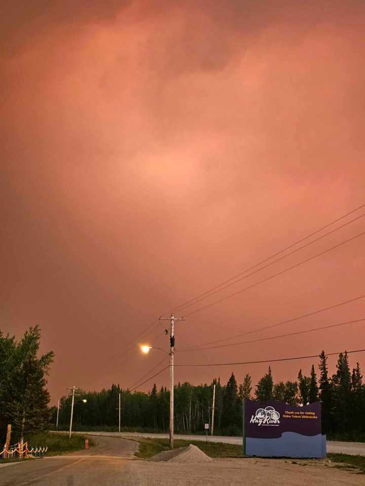 Smoke in Hay River. Photo: April Broekaert-Glaicar