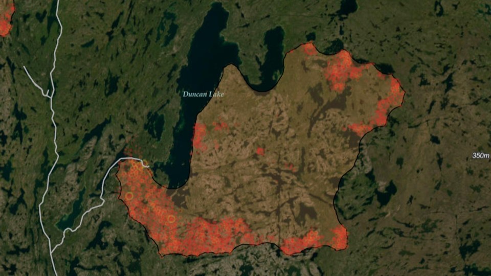 Three structures destroyed by Duncan Lake fire