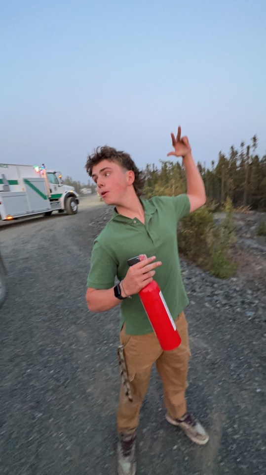 Rudi Slagter said he used a fire extinguisher to put out one fire. Photo: Ashton Gahdele