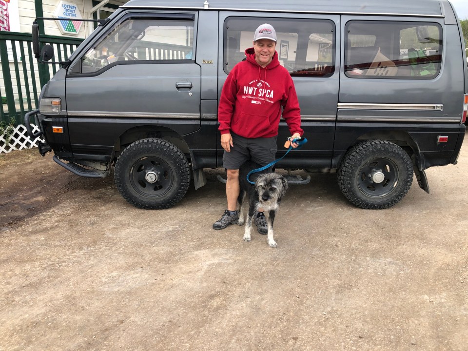 David Stephens and Milady headed to Whitehorse after Yellowknife's evacuation order last week. Photo: Submitted