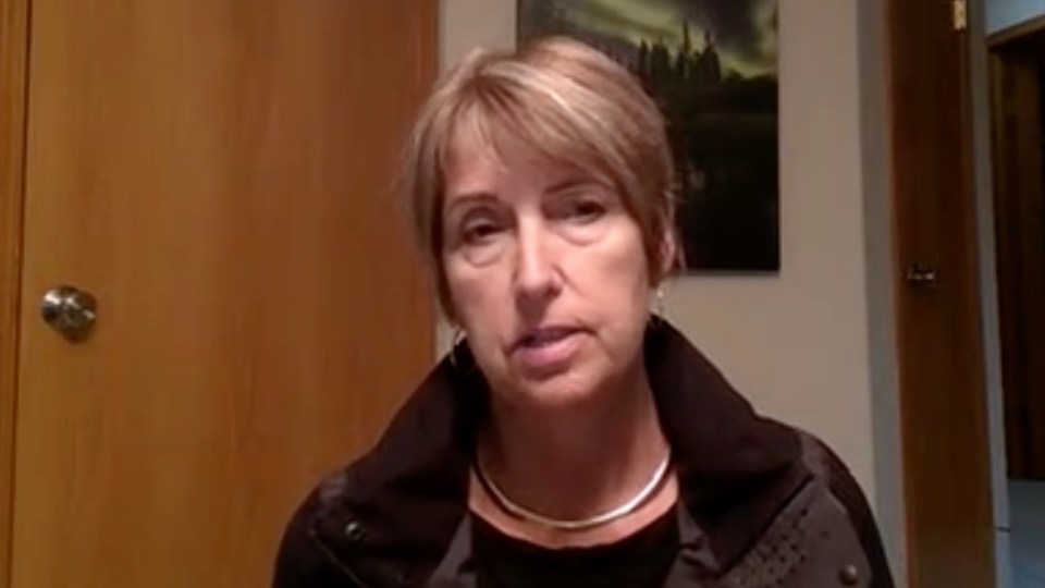 Mayor Kandis Jameson at a media briefing held via video link on August 15, 2023.