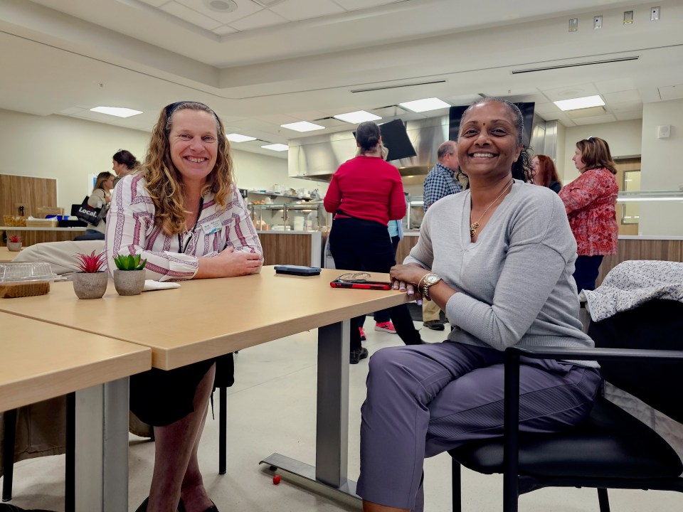 Matthuschka Sheedy, left, and Dr Suraiya Naidoo. Ollie Williams/Cabin Radio