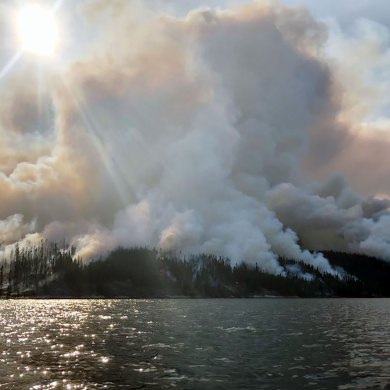 A wildfire plume. Photo: Fred Mandeville