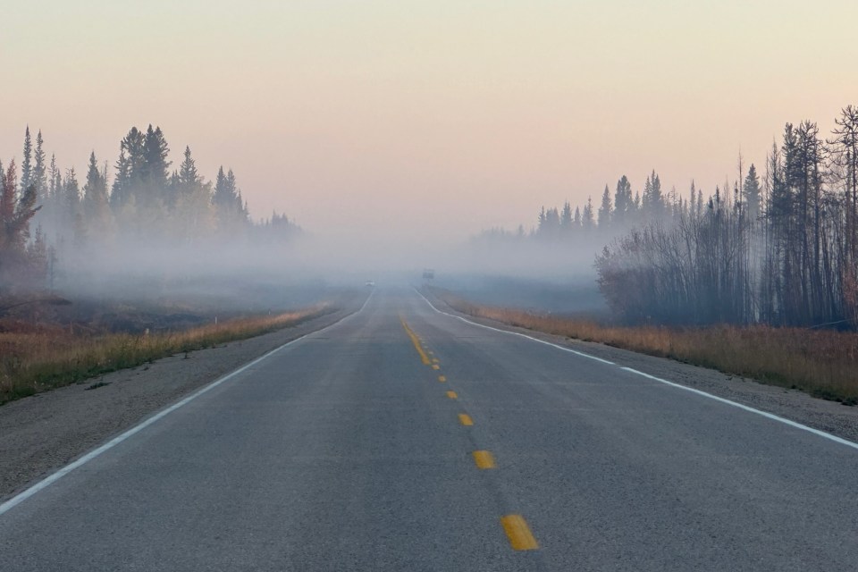 Smoke on Highway 1 on September 9, 2023. Photo: Helen Barrieau
