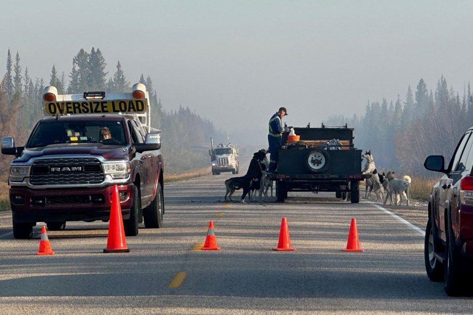 A scene at a roadblock on Highway 1. Photo: Helen Barrieau