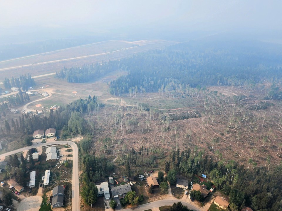 A photo from Fort Smith's protective services team shows work carried out south of Winter St and Caribou Crescent.