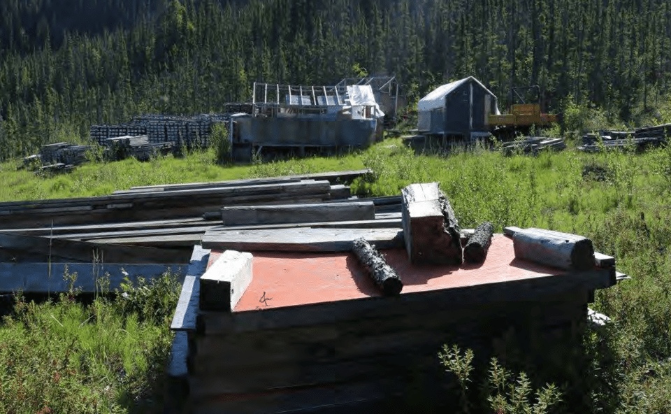 Debris at the Devonian Metals site. Photo: GNWT