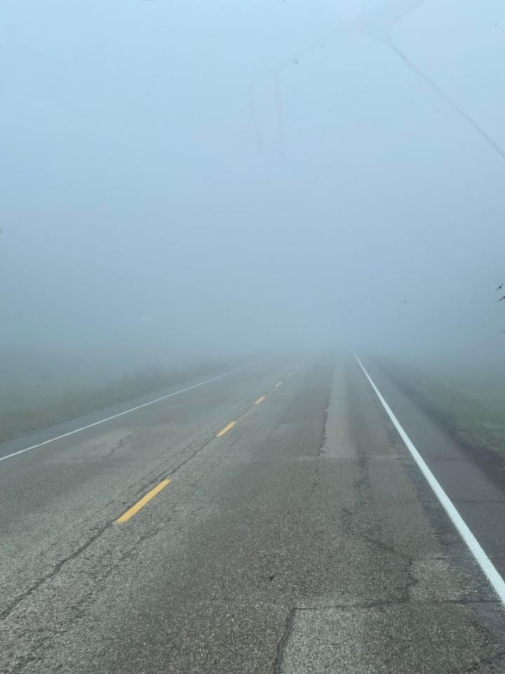 The highway at High level at 8am on September 4, 2023. Photo: Candace Meadus