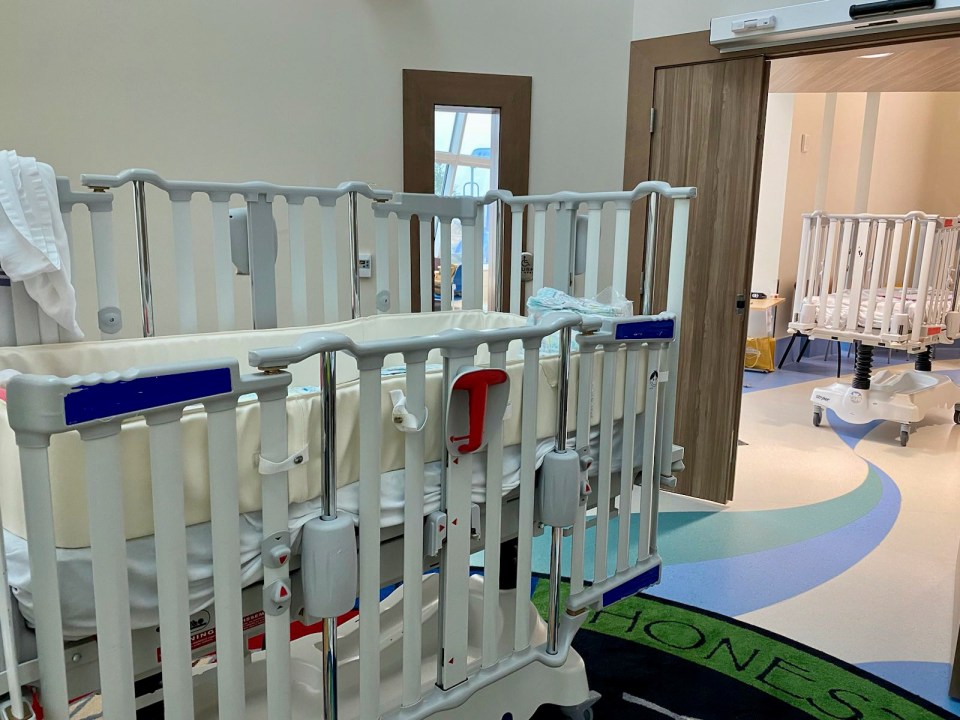 The hospital set up its own makeshift daycare to support the remaining staff during the evacuation. Photo: NTHSSA