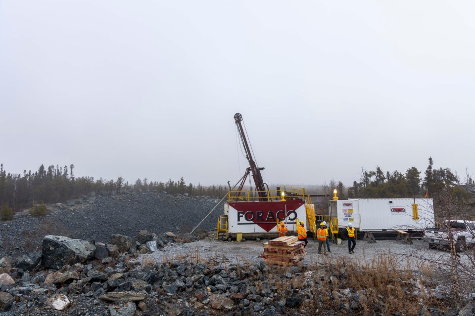 The site of a drill burrowing some two kilometres beneath the surface of the Con Mine site in search of gold. Ollie Williams/Cabin Radio