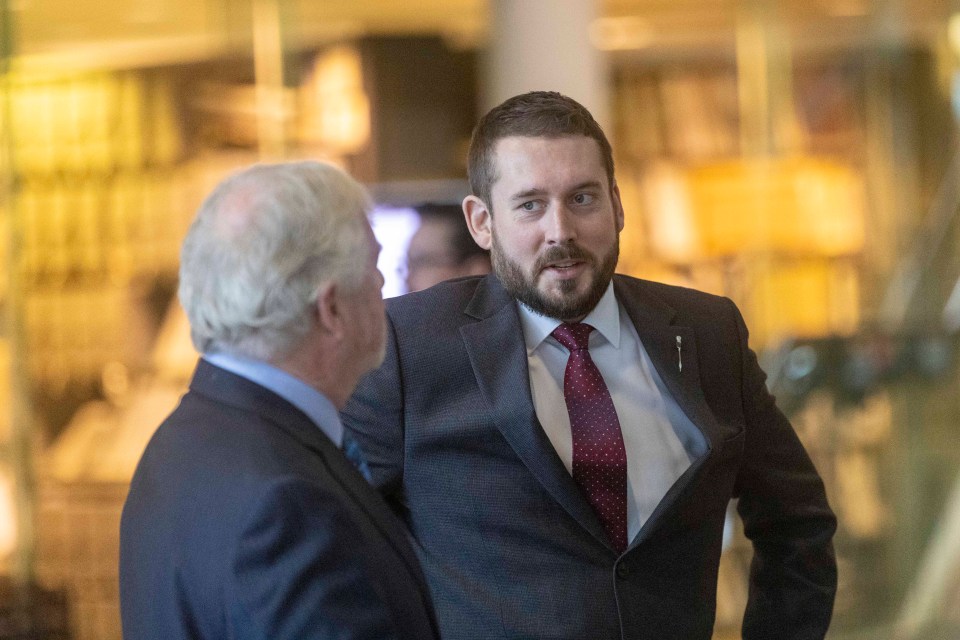 Frame Lake MLA Julian Morse, right. Ollie Williams/Cabin Radio