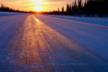 The Aklavik ice road. Mady Macdonald/Dreamstime