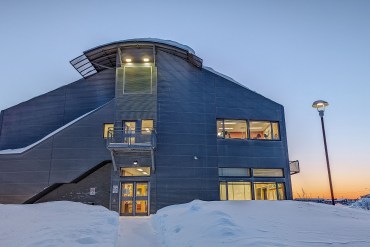 Aurora College's Inuvik campus in February 2024. Sarah Pruys/Cabin Radio
