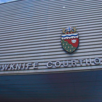 Yellowknife's courthouse. Mayuko Burla/Cabin Radio