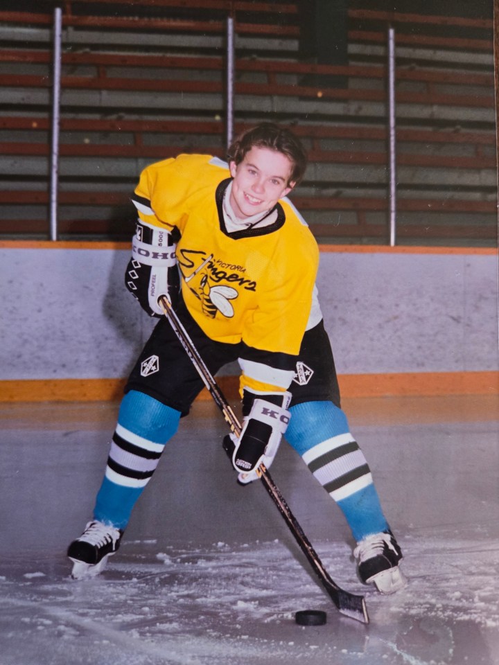 Ali Simpson playing for the Victoria Stingers during a brief period in BC in 1994. Photo: Submitted