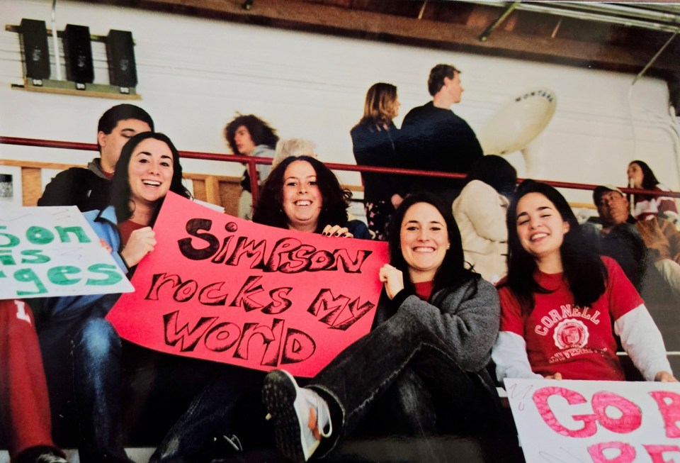 Ali's college roommates turned up in support. Photo: Submitted