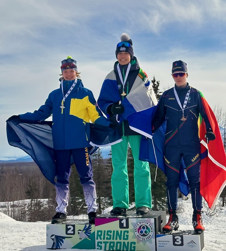 Joe Curran on top of the podium in Alaska. Photo: Team NT