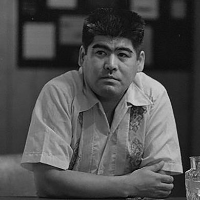 Wally Firth is seen in 1978. Tessa Macintosh/NWT Archives/Native Communications Society fonds - Native Press photograph collection/N-2018-010: 04489