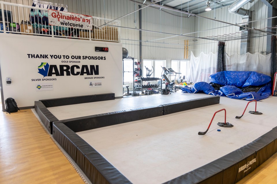 An off-season hockey training area at the facility. Ollie Williams/Cabin Radio