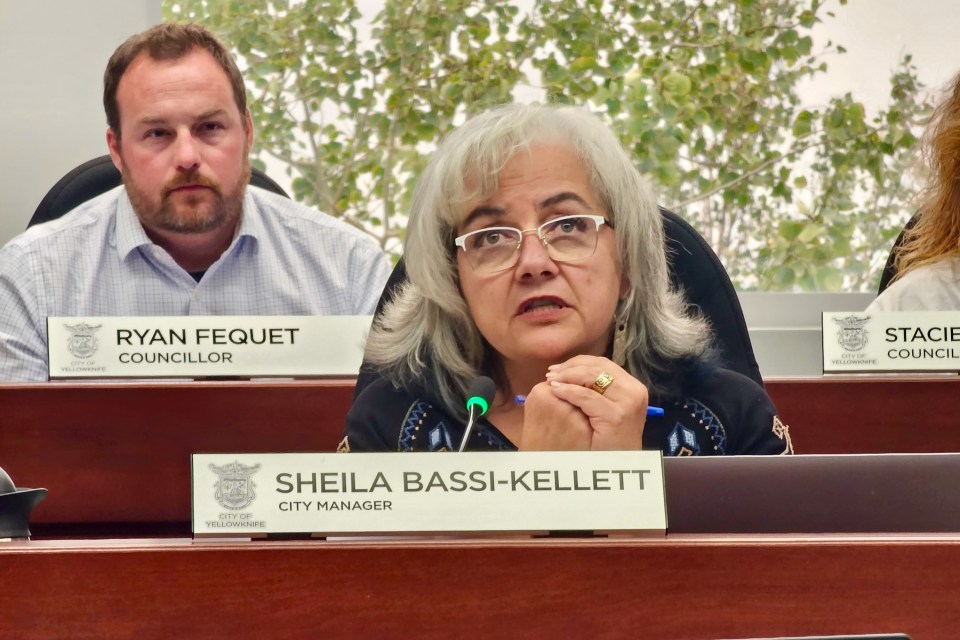 Sheila Bassi-Kellett near the height of Yellowknife's wildfire crisis on August 14, 2023. Ollie Williams/Cabin Radio