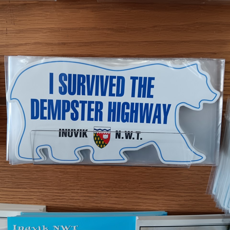 A sticker available for purchase at the end of the road. Chloe Williams for Cabin Radio