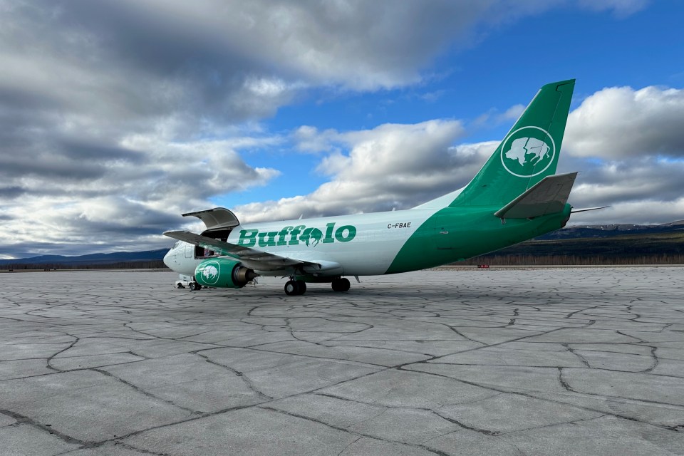 Buffalo Airways' Boeing 737 is seen in a photo supplied by the airline.