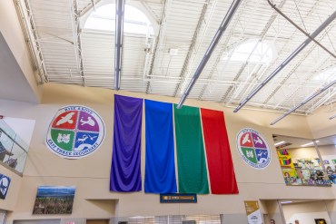 East Three School's foyer. Ollie Williams/Cabin Radio