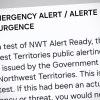 An NWT emergency alert sent as a test in May 2024, Ollie Williams/Cabin Radio
