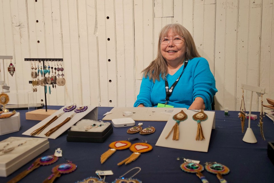 Nancy Norn-Lennie said her stall was "tucked away in a little corner" but the experience had been fun, if overwhelming at times. Ollie Williams/Cabin Radio