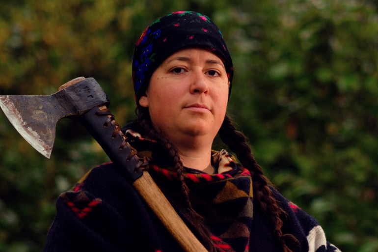 Michela Carriere in a photo published by The History Channel.