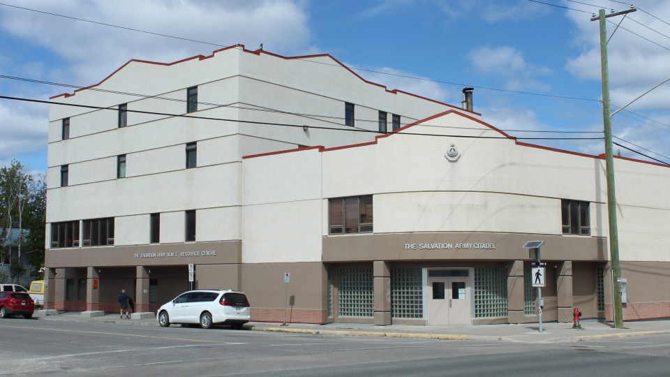 The Salvation Army NWT Resource Centre and the Salvation Army Citadel on Franklin Avenue in Yellowknife