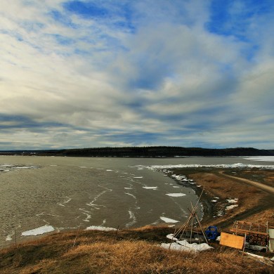 The Arctic Red River and Mackenzie River in late May 2024. Photo: Lawrence Norbert