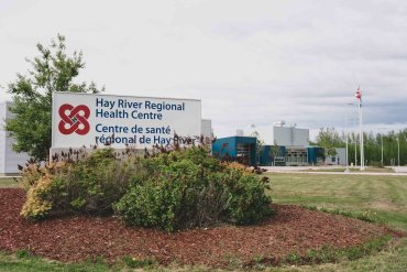The Hay River Regional Health Centre in June 2024. Sarah Pruys/Cabin Radio