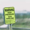 A gas pipeline sign in Inuvik. Sarah Pruys/Cabin Radio