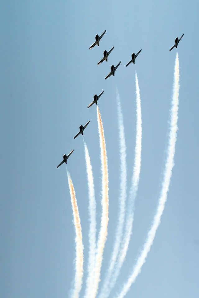 The Snowbirds in formation. Photo: Kevin Klingbeil